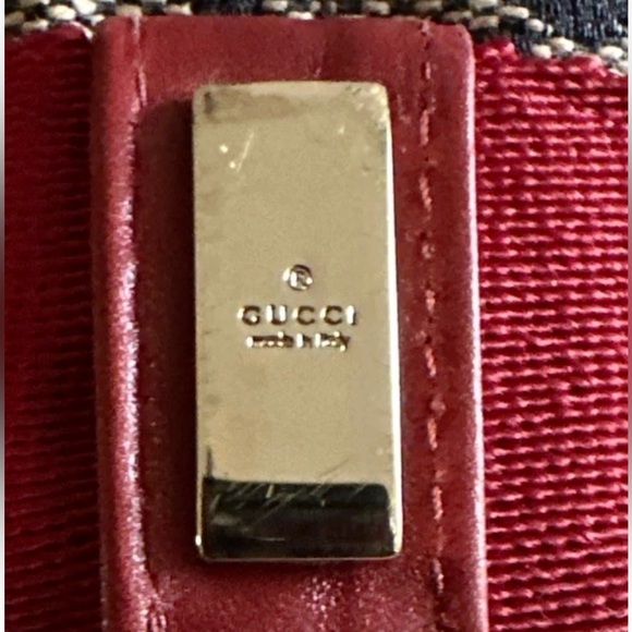 Gucci Bucket Hat Logo Canvas Beige Blue Red Color - Picture 8 of 9